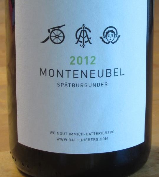 Monteneubel Pinot Noir 2012 von Weingut Immich-Batterieberg